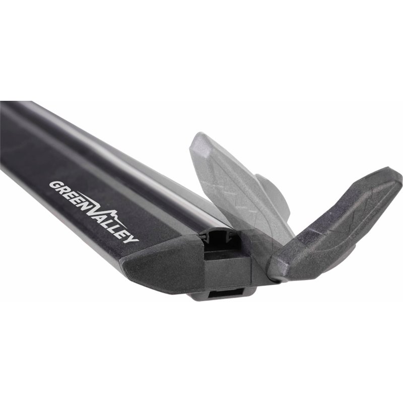 Juego de 2 barras Green Valley Vento Black aluminio negro 142 cm